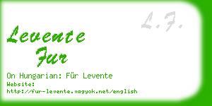 levente fur business card