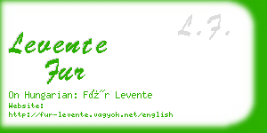 levente fur business card